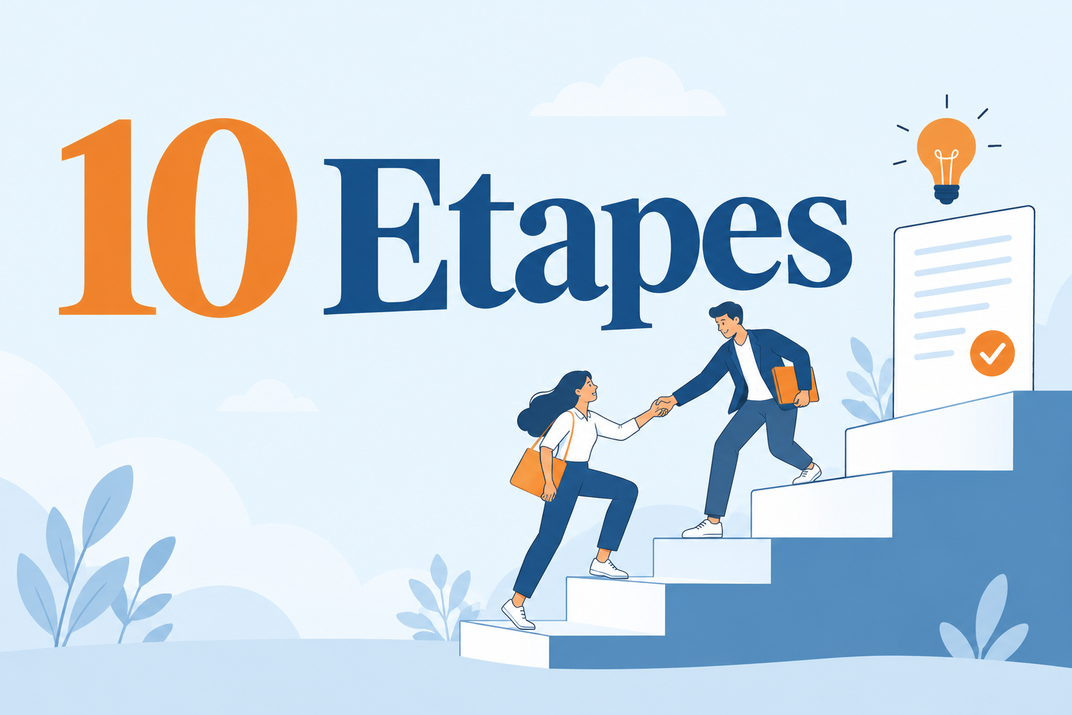 10 Etapes : un parcours accompagné pour créer votre entreprise
